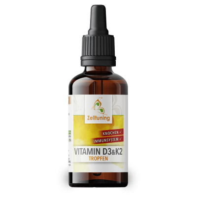 Vitamin D3 + K2 Tropfen – 4.000 IE mit Vitalpilz Multi-Komplex